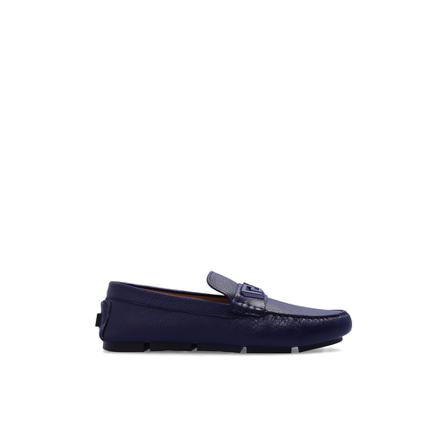 Versace Moccasins with ‘La Greca’ pattern Blå, Herre Loafers, Størrelse: 43 EU