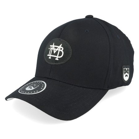 Bearded Man - Noir flexfit Casquette - Vinyl Monogram Patch Black Flexfit @ Hatstore
