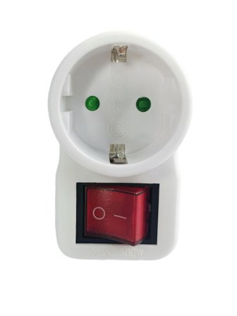 MicroConnect Safety socket adapter, white