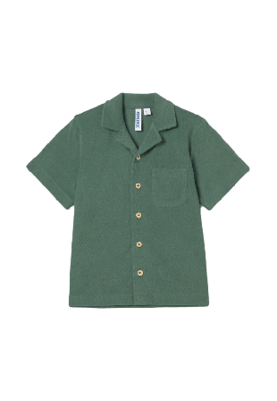 RIKIKI Kortärmad skjorta i frotté MALLIS Skjortor & blusar Grön 98/104