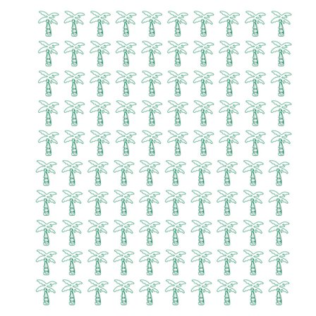 100 stk. metalliske kokospalme papirclips, rustfri, bærbare, skridsikre kontorclips