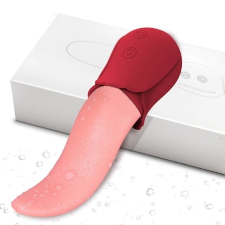 Realistiska Slickande Tunga Ros Vibratorer för Kvinnor