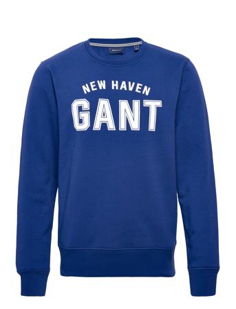 Logo C-Neck Sweat Blue GANT