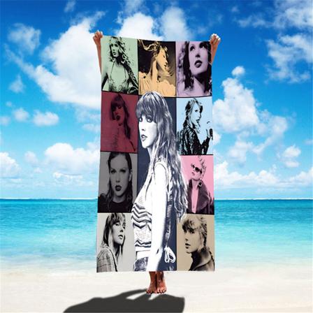 Taylor Swift Badehåndklæde Strand Badehåndklæde Tykt Mikrofiber Turt Tæppe Gave 75x150cm A A 75*150cm