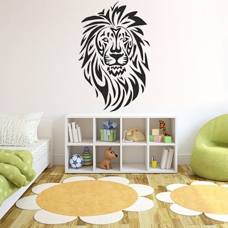 Målat lejon vinyl vägg klistermärke