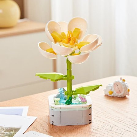 Byggkloss Blomsterbuket Kit - Konserverede Roser til Valentinsdag-FX