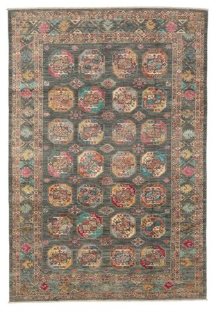 201X300 Tapis D'orient Kazak Ariana Noir/Marron (Laine, Afghanistan)