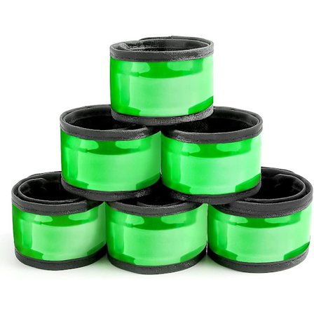 Paket med 6 LED-ljusarmband, reflexarmband för cykling, promenader, löpning, konserter, camping och utomhussporter