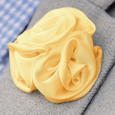 Jakkenål med Smørgule Roser for menn - Blomst Jakkeslagsnåler