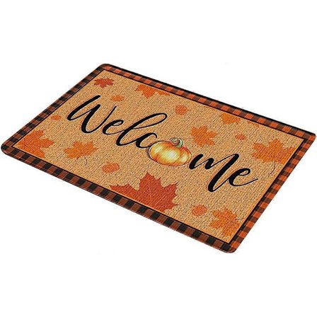 Kiitospäivän matto syksyn vaahteranlehti tervetuloa sisätilojen ovimatto syksyn lattiamatto keittiön makuuhuoneen olohuoneen kodin sisustusmatot