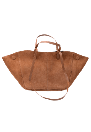 LaTalia Handväska i suede Nola Handväskor Dam Brun 29-51x18x22