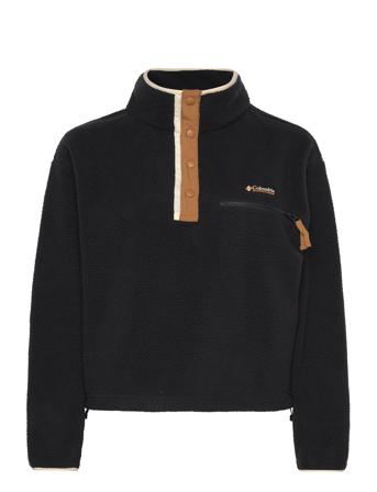 Helvetia Ii Cropped Half Snap Fleece Black Columbia Sportswear