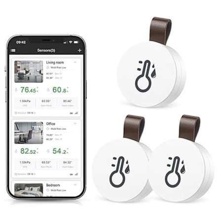 Langaton lämpömittari ja kosteusmittari – WiFi-lämpötila- ja kosteusmittari sovellusilmoituksella ja tiedontallennustoiminnolla