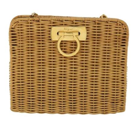Salvatore Ferragamo Pre-owned, Pre-owned Canvas shoulder-bags Beige, Dames, Maat:ONE Size