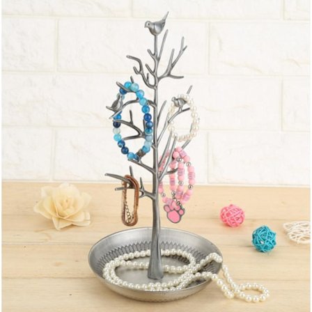 *Smyckesställ, örhängen, ringar, fågelträd, halsband*