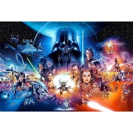 Star Wars -affisch Full Drill Diamond Painting etter tallsett SQBB