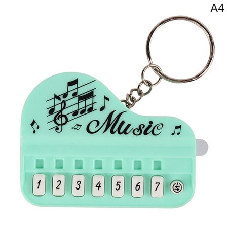 Bærbart musikinstrument legetøj klaver nøglering Mini elektronisk