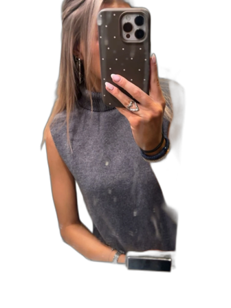 Stickad polo tröja Zara