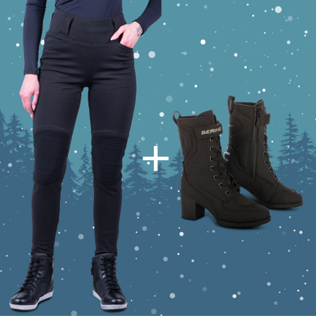 Motorradleggings Course Kendall + Stiefel Bering Lady Leonarda 2