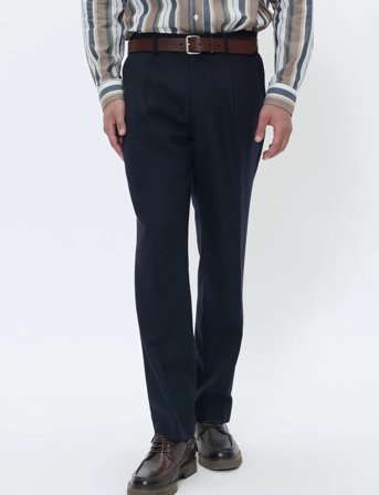 Matinique Maweller Pleat Pant - Navy - 48 x 87