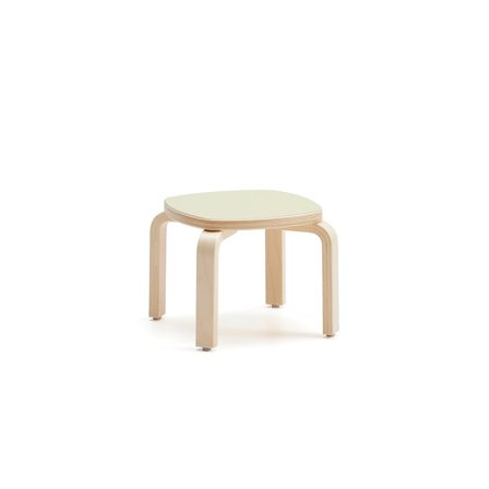 Children's stool VIDE, green laminate, H 260 mm