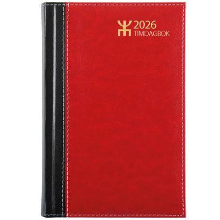 Almanacksförlaget Kalender Timdagbok Röd/Svart
