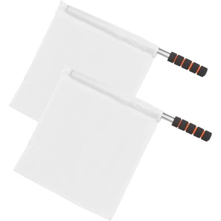 Dommerflagg for sport, hjørneflagg for fotballdommere, stabile og holdbare for fotball- og hockeytrening (hvit)