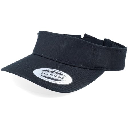Yupoong - Schwarz Visor Cap - Curved Black Visor @ Hatstore
