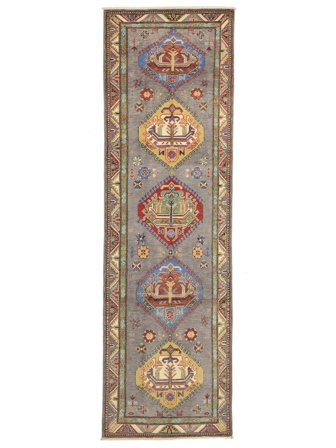 Kazak Fine Rug Oriental Runner (Wool, Afghanistan)