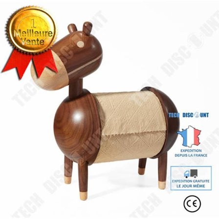 Pappershanddukshållare - TD - Little Donkey - Massivt trä - Svart valnöt - Bok