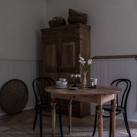 Duro Ingrid 516-01 Tapet Gammelsvenska Klassiker 1850-1950 Grå, Färg & tapeter