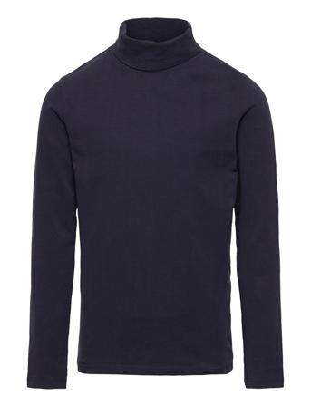 Turtleneck Long-Sleeved T-Shirt T-shirts Turtleneck Marineblå Mango*Betinget Tilbud