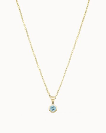 Halsband med månadssten i 18K Gulguld