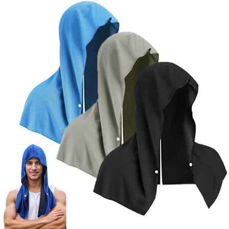 ING 3-osainen urheilupyyhe viilentävä pyyhe 60x30cm viilentävä huppupyyhe imukykyinen nopeasti kuivuva viilentävä aurinkosuojapyyhe kylmäpyyhkeet 