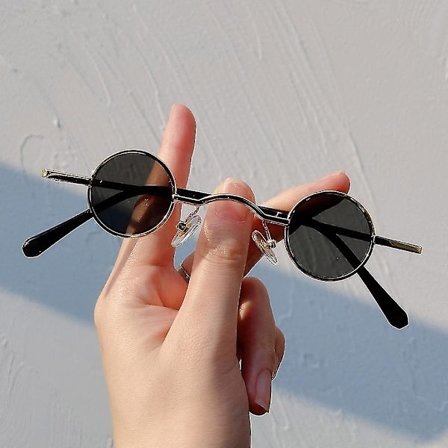 Vintage Runda Solglasögon Kvinnor Mini Liten Ram Punk Solglasögon Märke Designer Mode Klassisk Spegel Hip Hop Oculos De Sol