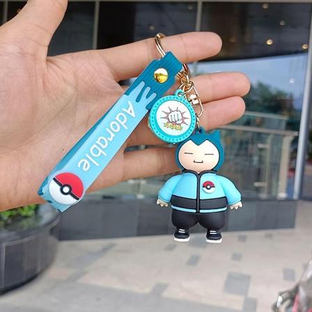 Mote-Tegneserie Nøkkelring Anime Figur Hengermodell Dukke Barn Lekegaver - Perfekt Snorlax