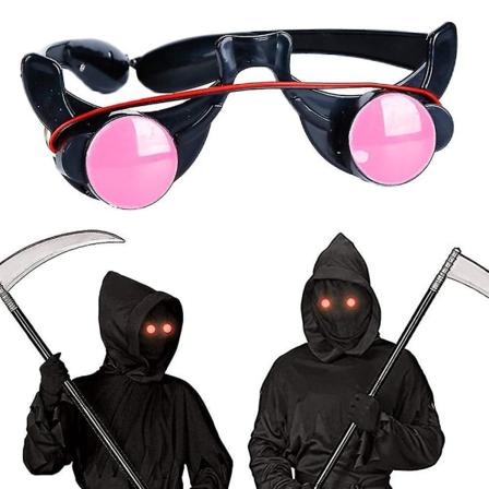 Halloween Light-up Led Eyewear Anime Rollespill Rekvisitter Morsom Nyhet Lysende briller Røde øyne Cosplay Maskerade Festrekvisitter