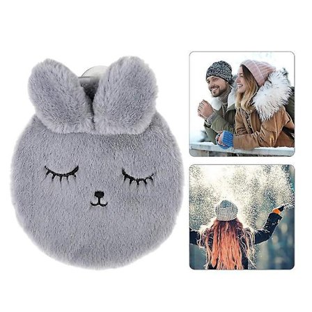 Varmtvannsflaske, varmtvannsflaske med trekk, varmtvannsflaske for barn med koselig myk, for å holde hånden fotkroppen varm