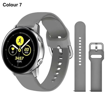 20 mm 22 mm silikonband för Samsung Galaxy Watch Active 2 Watch 3 4 5 6 45 mm 42 mm 47 mm Gear S3 Armbandsrem för Amazfit bip Color 7 for galaxy 42mm