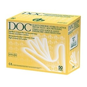 Doc Powder Free Guanto Chirurgico Lattice Superficie Microruvida