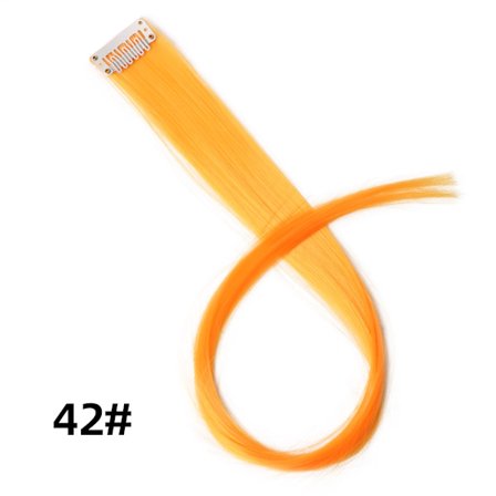 Leeons Clip In Hair Extensions 20 Inch Colorful Synthetic Ombre Rosa Lila Hairpieces Straight Party Highlights Extension