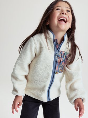 Fleecejakke LIBERTY - 86|92 - barneklær - beige - Polarn O. Pyret