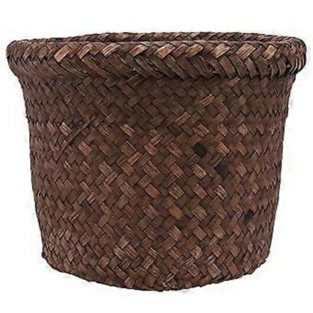 Sjögräsvävd Korg Multifunktionell Vävd Förvaringskorg Papperskorg Blomkrukskorg