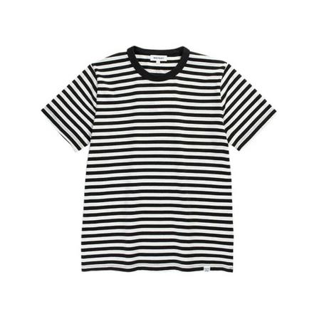 Norse Projects T-shirt GRO Classic Stripe SS , Zwart , Dames , Maat: XS