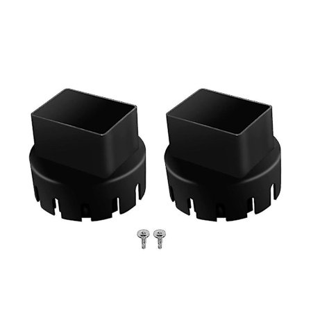 Nedløbsrørsadapter til afløbsrør, universelle tagrender nedløbsrørsforlængere, nedløbsrørsforlænger, (2 X 3 tommer, sort)