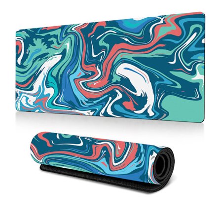 XXL Stor Gaming Musemåtte (Sort Topografisk, stil 4)