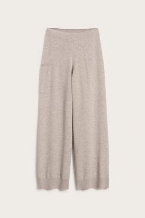 Strikket ullbukse | Melert beige | Dame | Kappahl