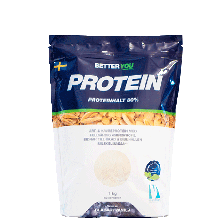 Better You Ärt och Havreprotein Blåbär och Vanilj 1 kg
