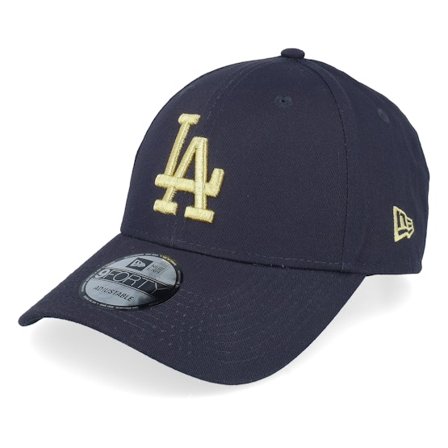New Era - Los Angeles Dodgers Metallic 9FORTY Navy/Gold Adjustable Adjustable Blue Cap - MLB @ Hatstore