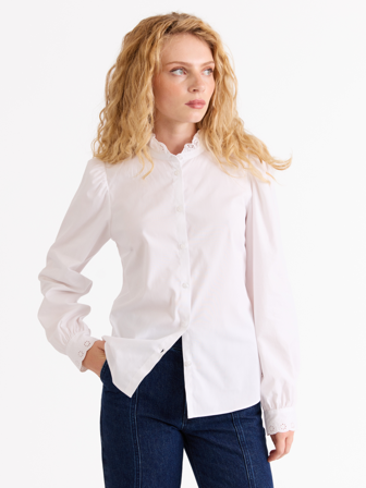 MATCH - Poppy bluse - Jean Paul - Str. XL - Dame - Skjorter & Bluser - Hvit - 100% bomull